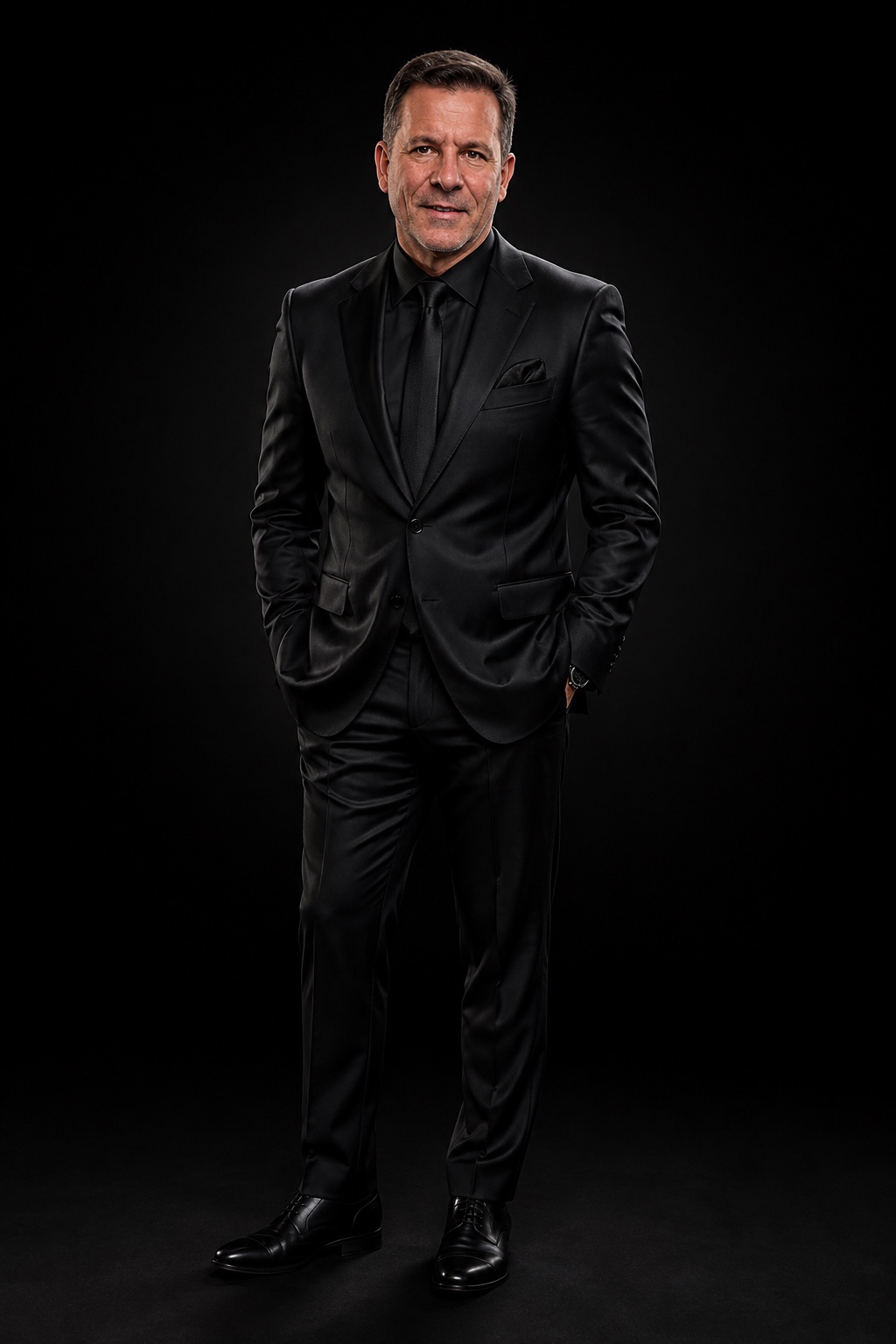 Full-length studio portrait of Kevin Goldberg